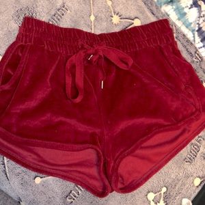 Velvet bershka shorts